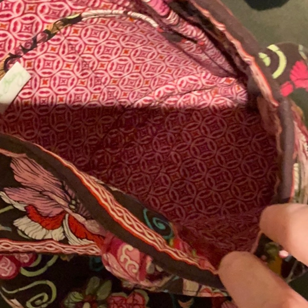 Vera Bradley Pink and Brown Floral Tote Bag - Picture 3 of 7
